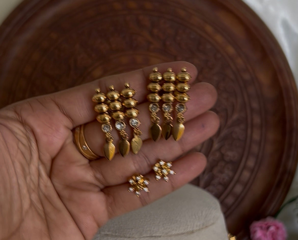 Premium Quality Elakkathali and AD Necklace Combo Set
