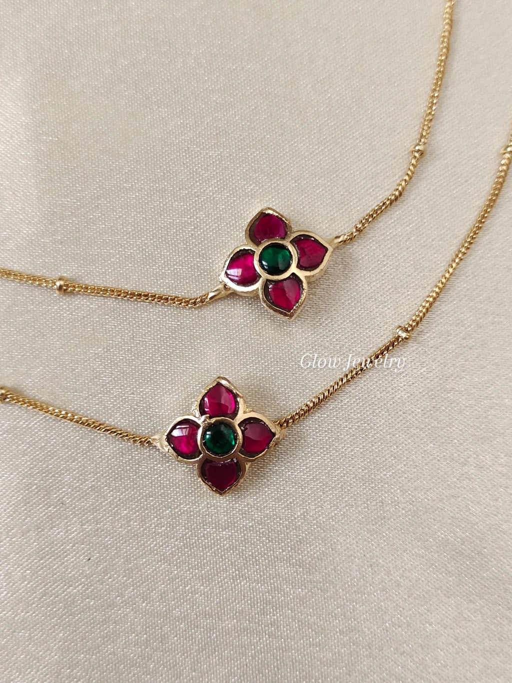 Premium Quality Jadau Stone Anklets