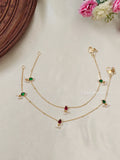 Premium Quality Jadau Pearl Drop Anklets