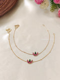 Premium Quality Jadau Kundan Half Moon Anklets