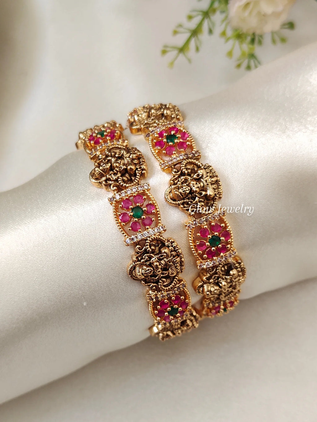 Premium Quality Antique Finish Lakshmi Devi Bangles