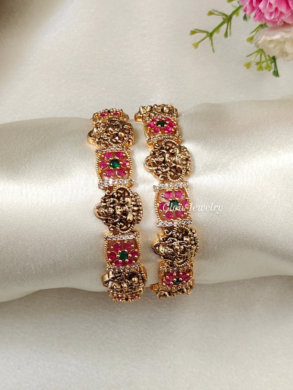Premium Quality Antique Finish Lakshmi Devi Bangles