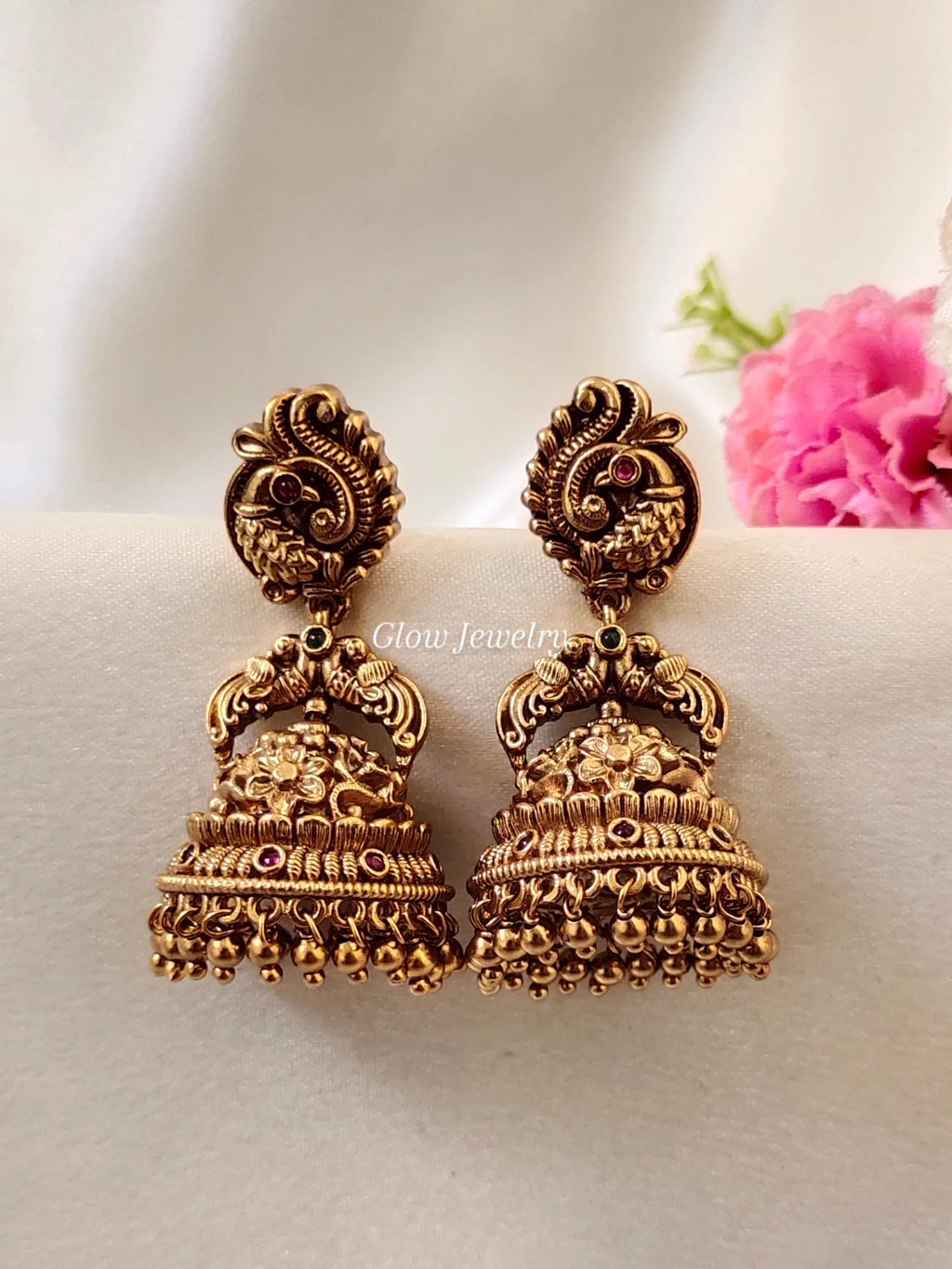 Premium Quality Antique Peacock Jumka