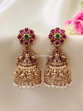 Premium Quality Gold Finish Kemp Stone Jumka