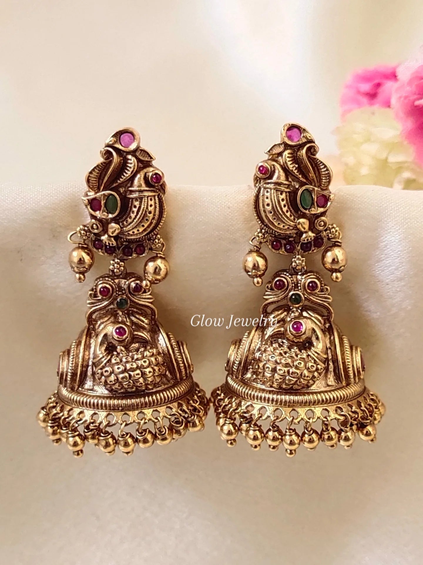 Premium Quality Antique Peacock Jumka