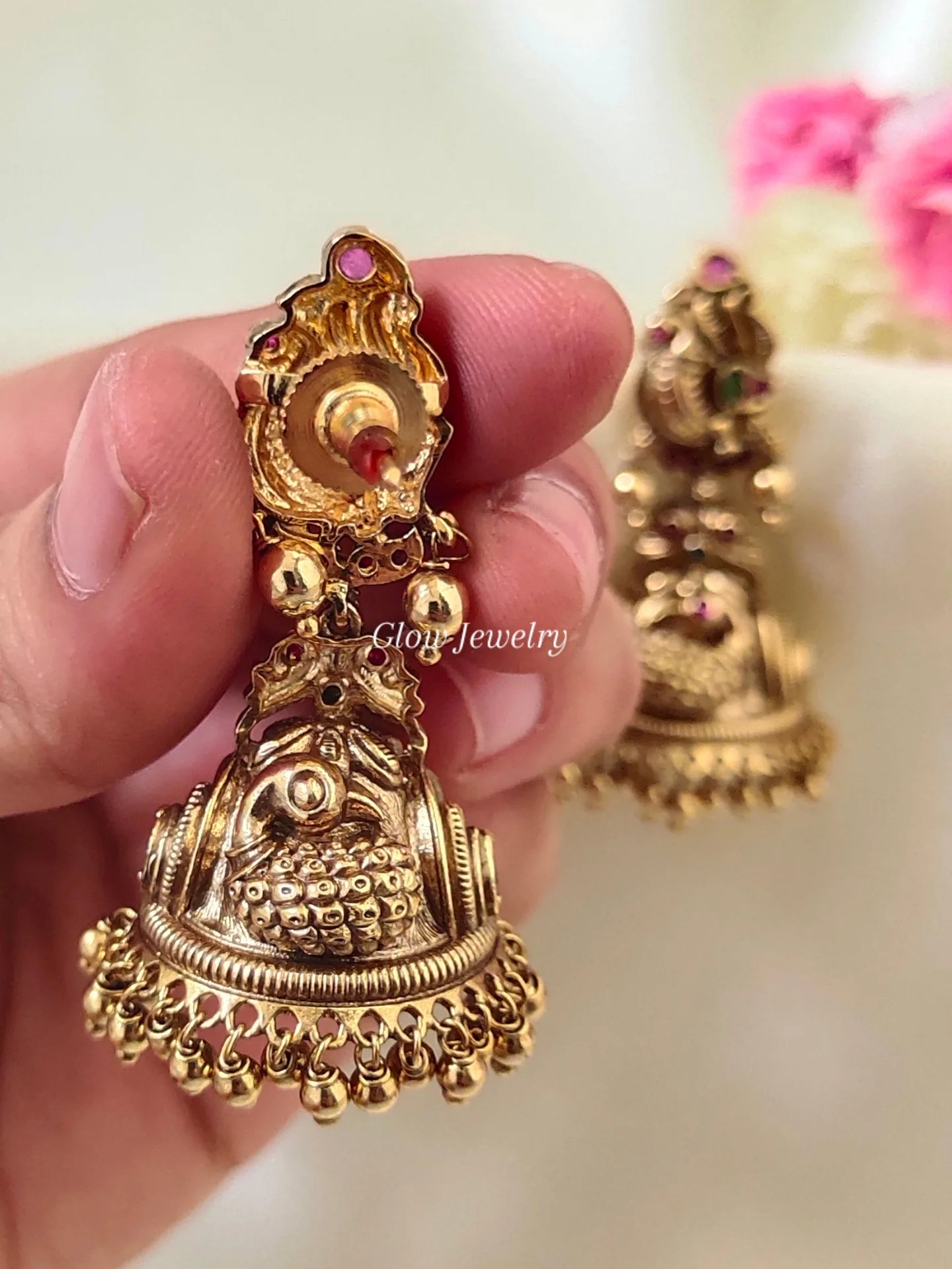 Premium Quality Antique Peacock Jumka