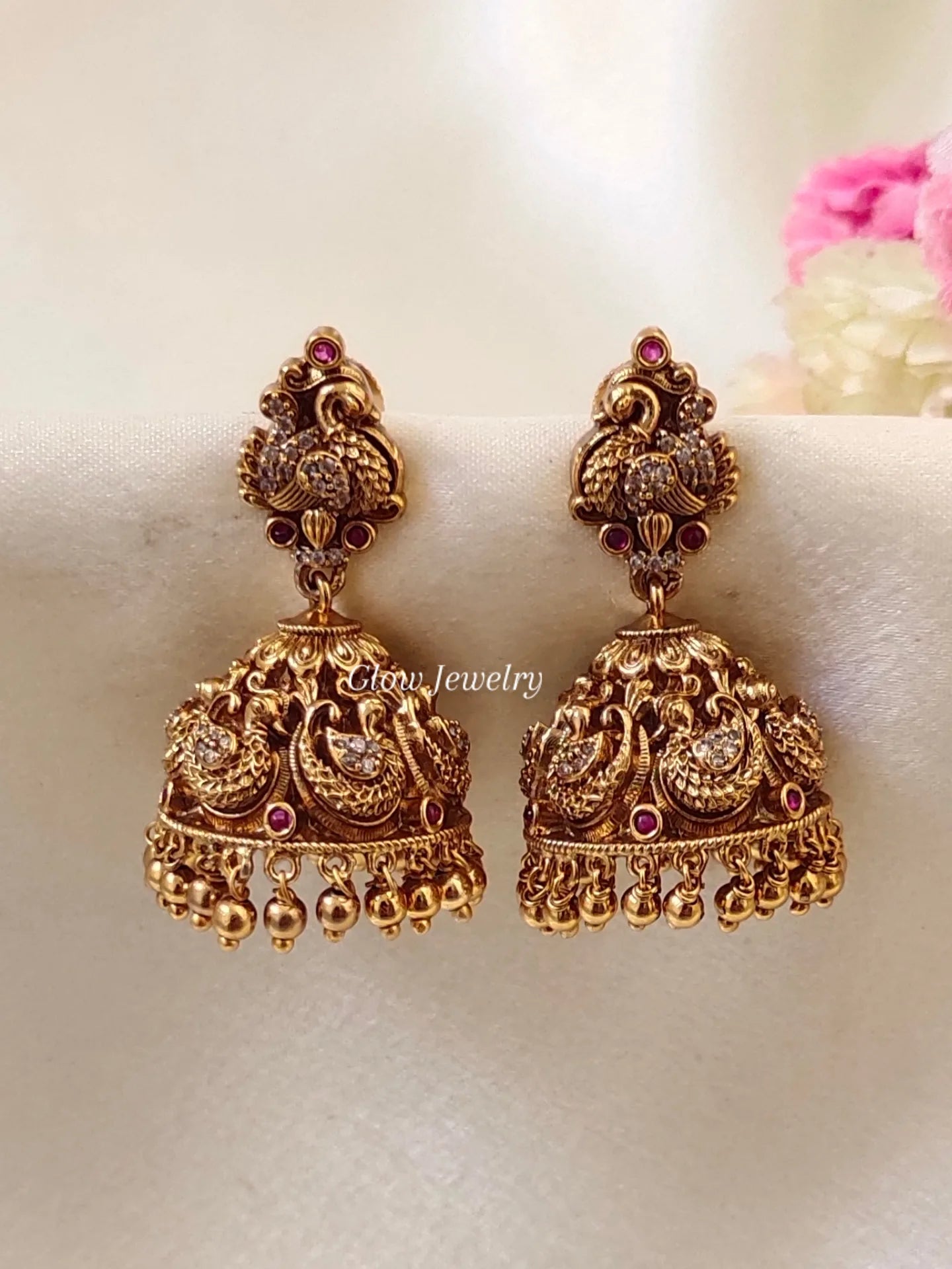 Premium Quality Antique Peacock Jumka