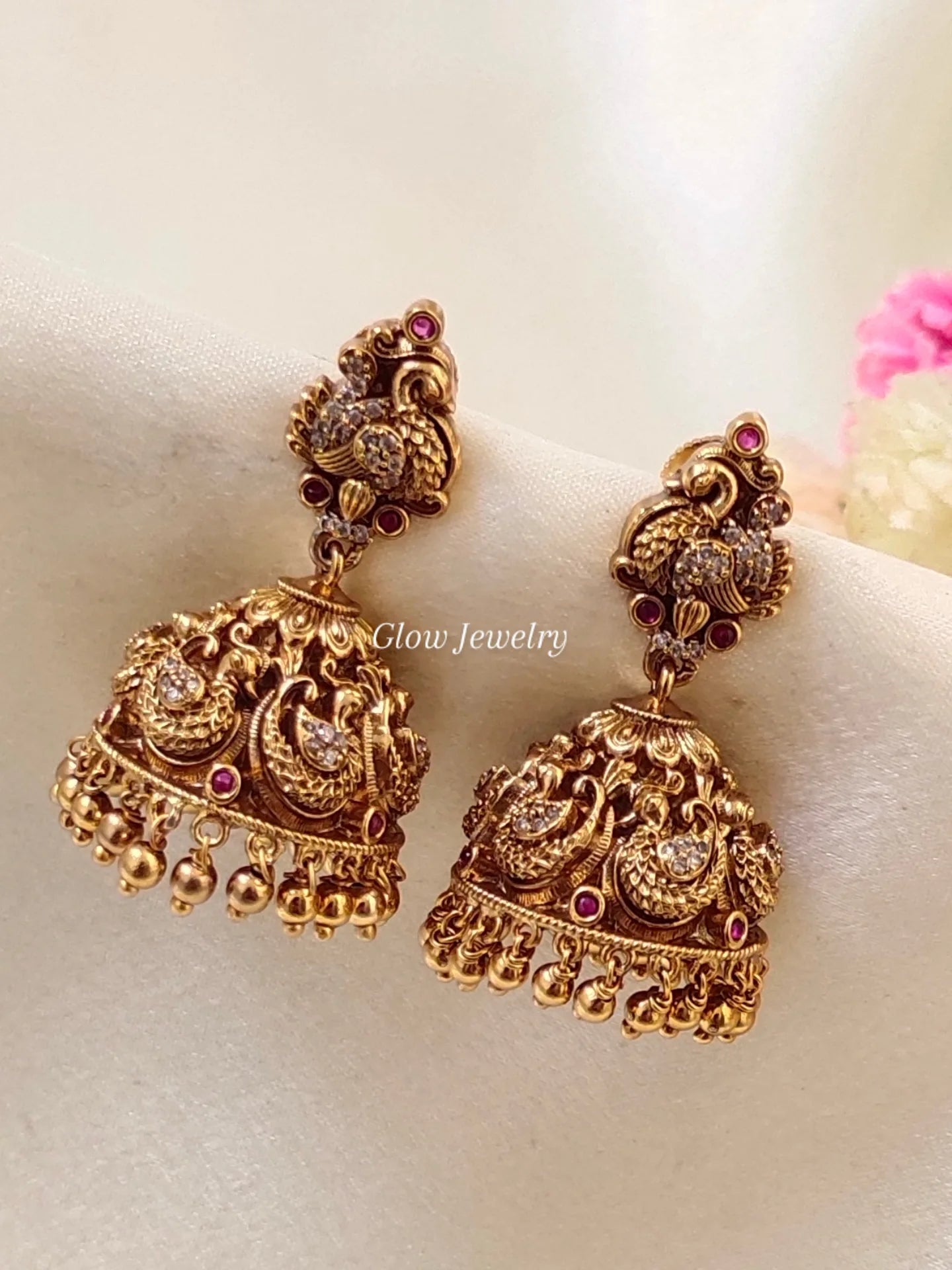 Premium Quality Antique Peacock Jumka