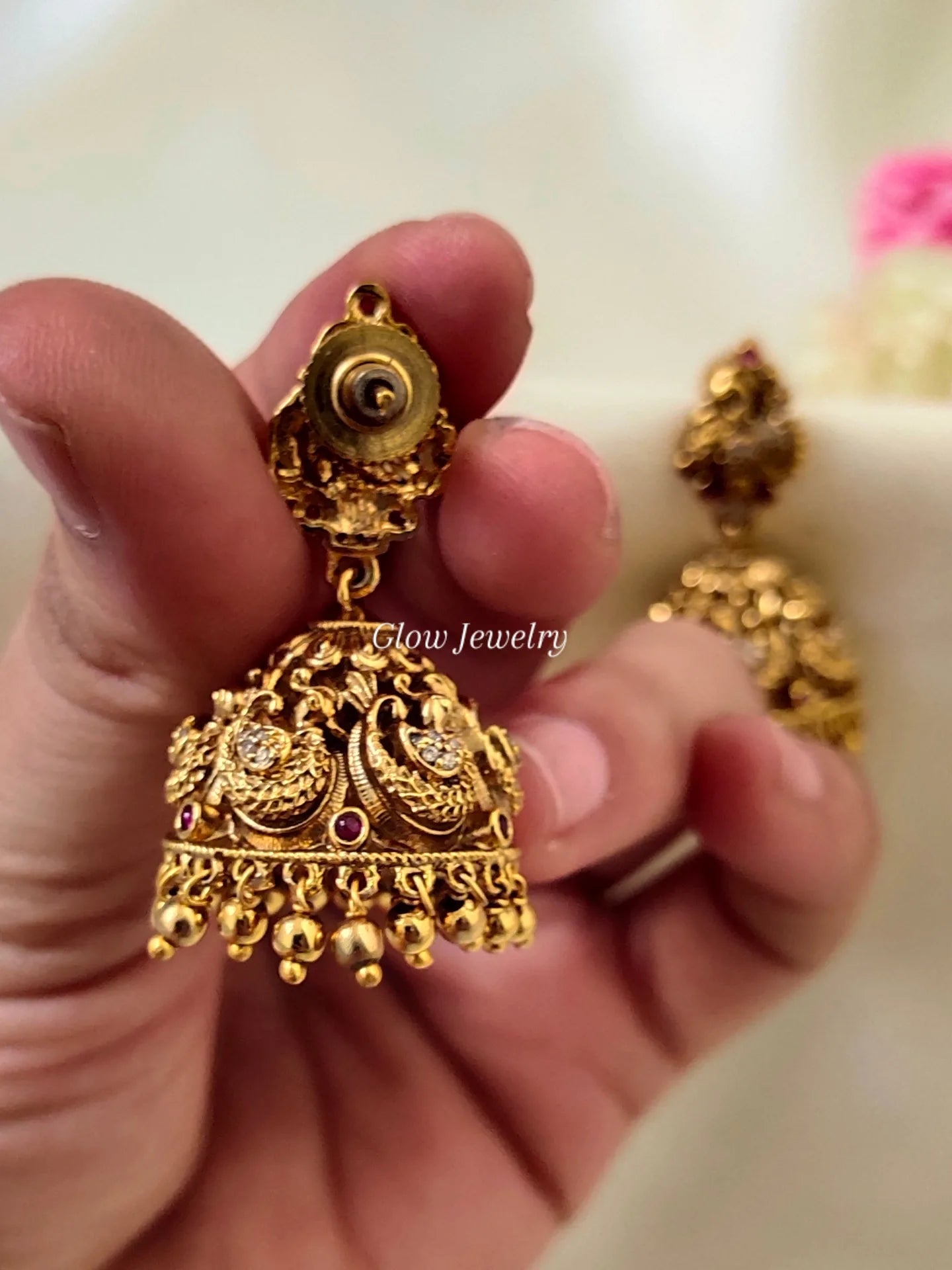 Premium Quality Antique Peacock Jumka