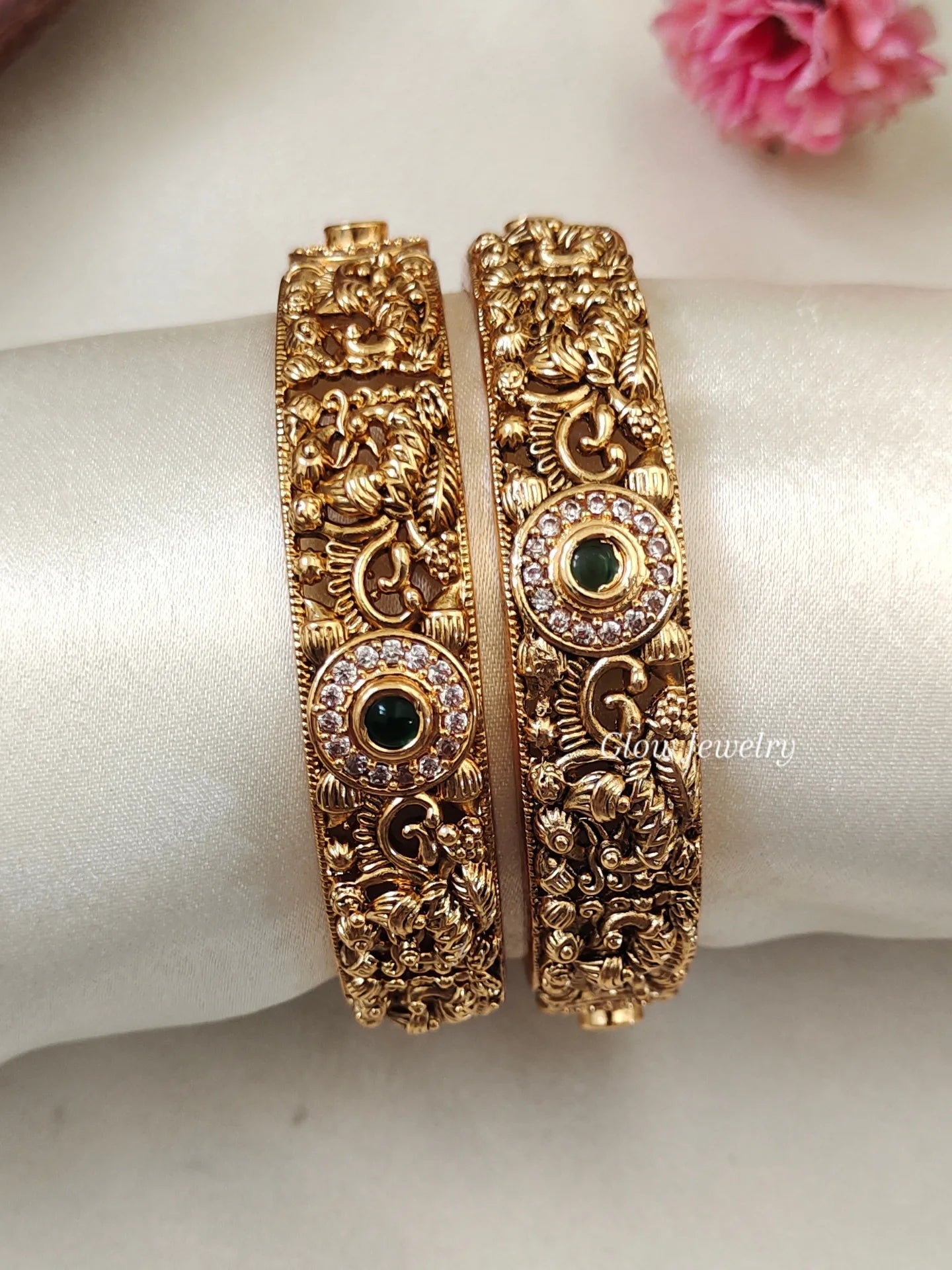 Premium Quality Antique Peacock Bridal Bangles