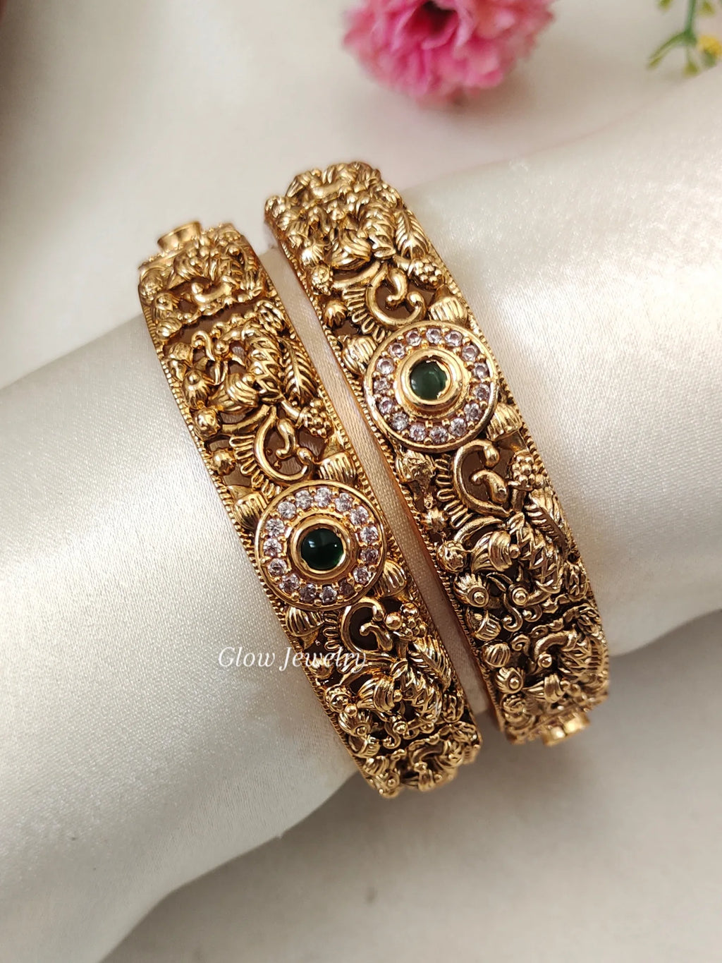 Premium Quality Antique Peacock Bridal Bangles