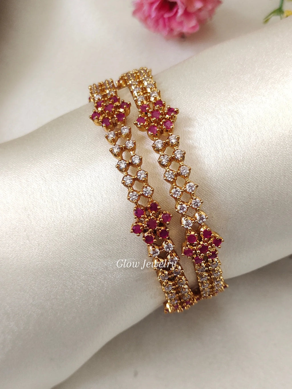 Premium Quality Gold Finish AD Stone Bangles