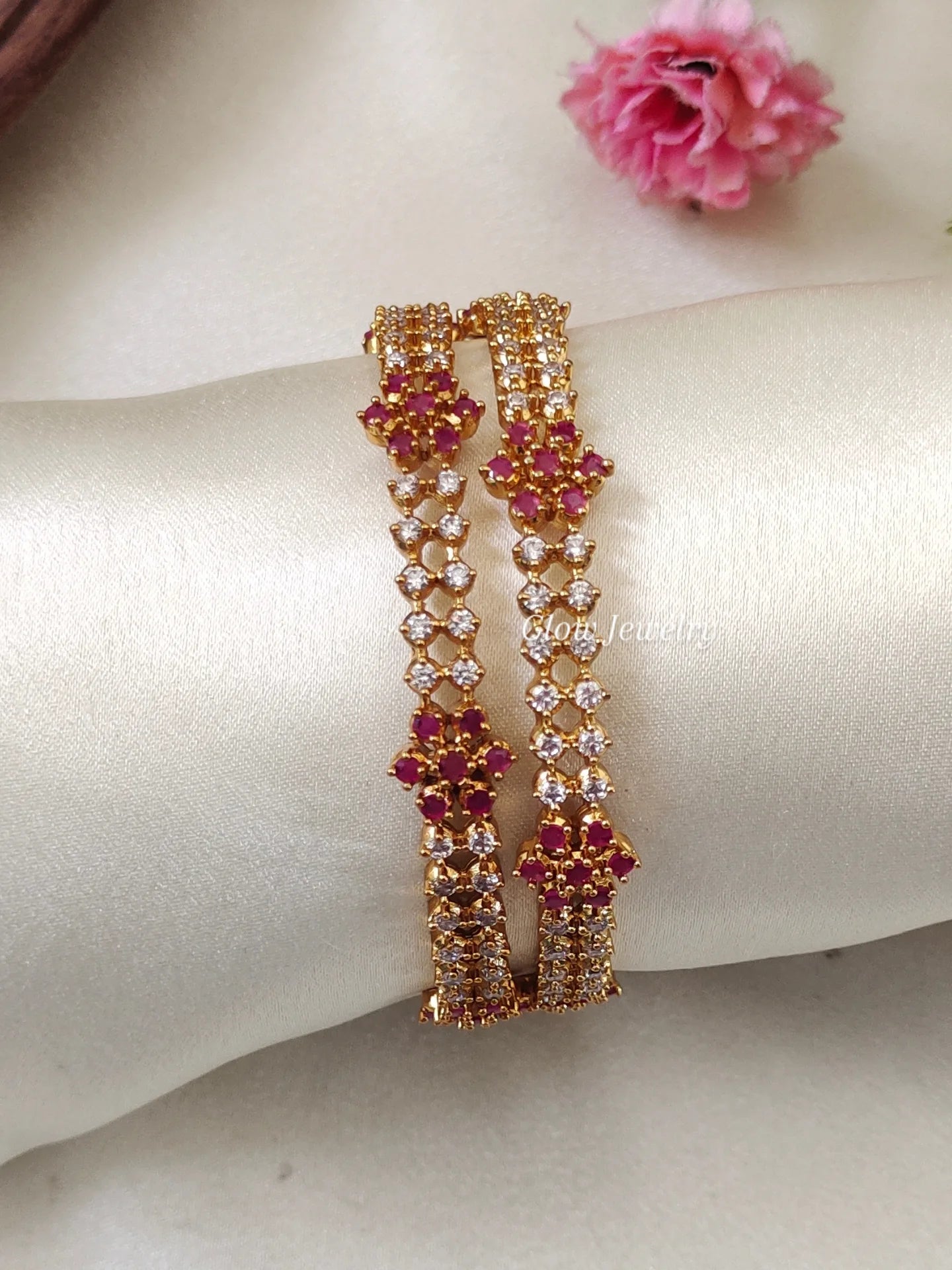 Premium Quality Gold Finish AD Stone Bangles