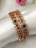 Premium Quality Gold Finish Kemp Stone Bangles