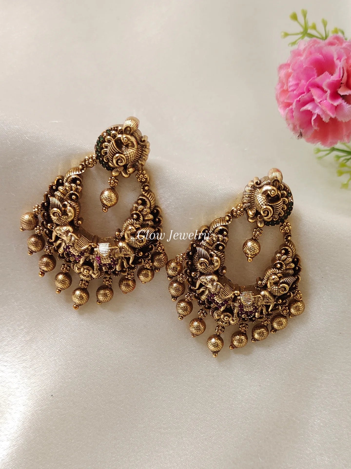 Premium Quality Peacock Elephant Chandbali