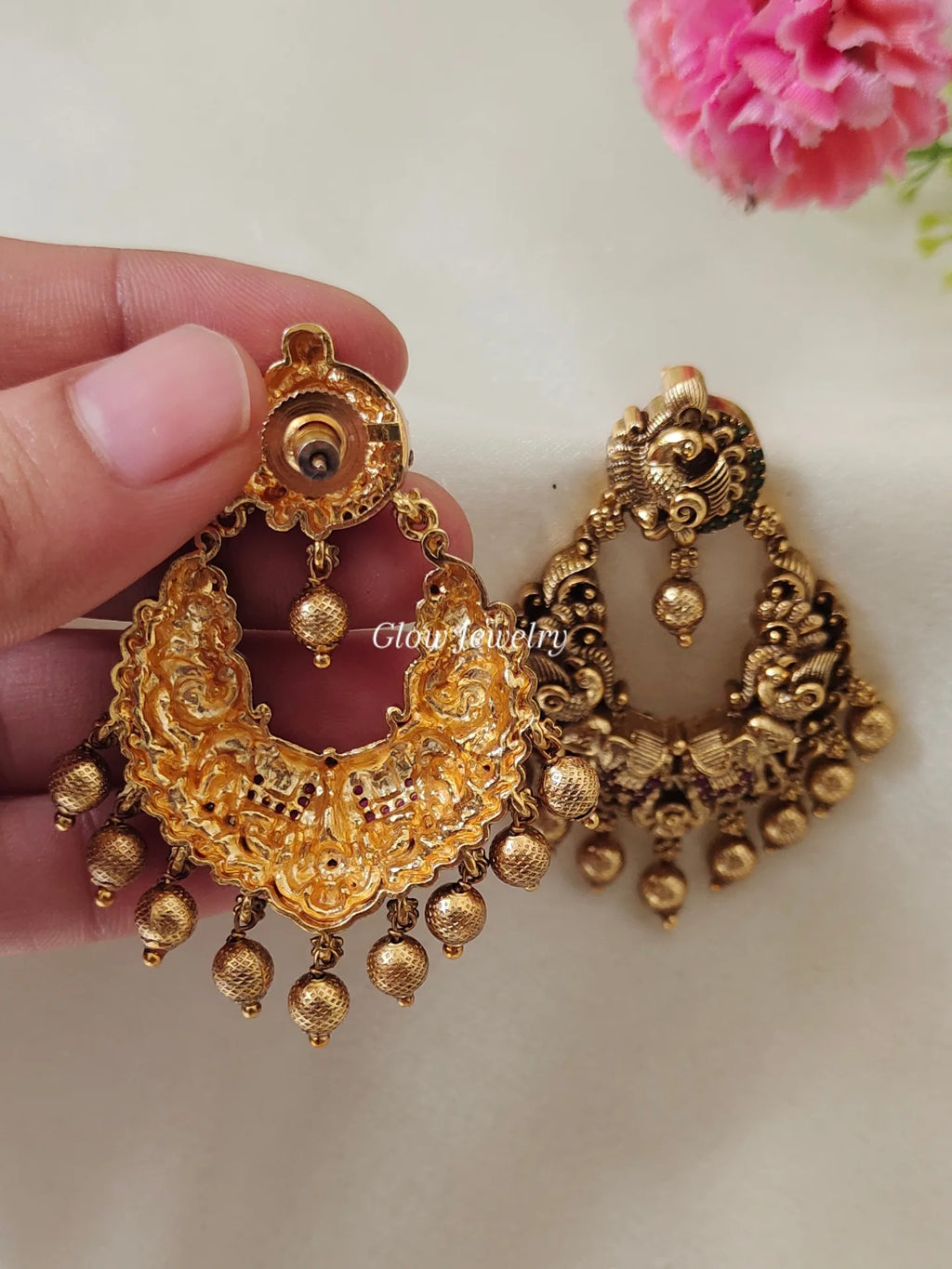 Premium Quality Peacock Elephant Chandbali