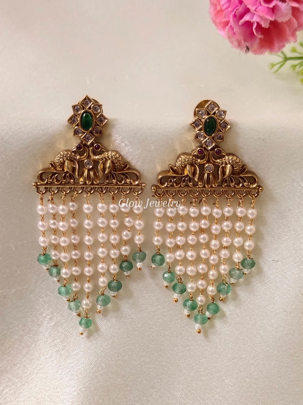 Premium Quality Pearl Drop Chandbali