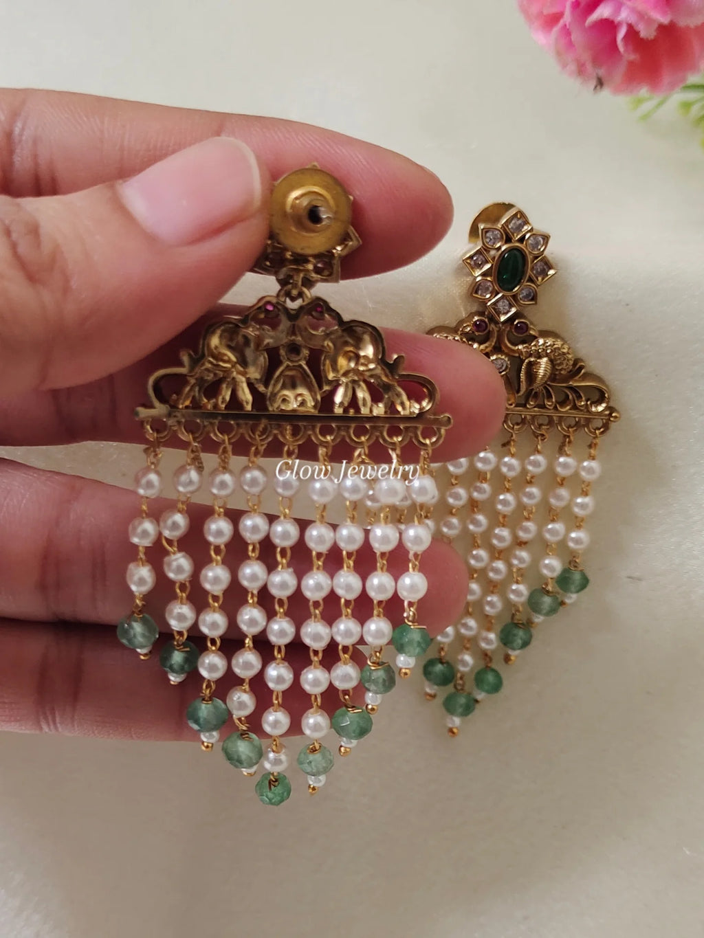 Premium Quality Pearl Drop Chandbali