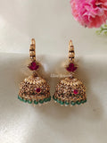 Premium Quality Hanging Antique Jadau Stone Jumka
