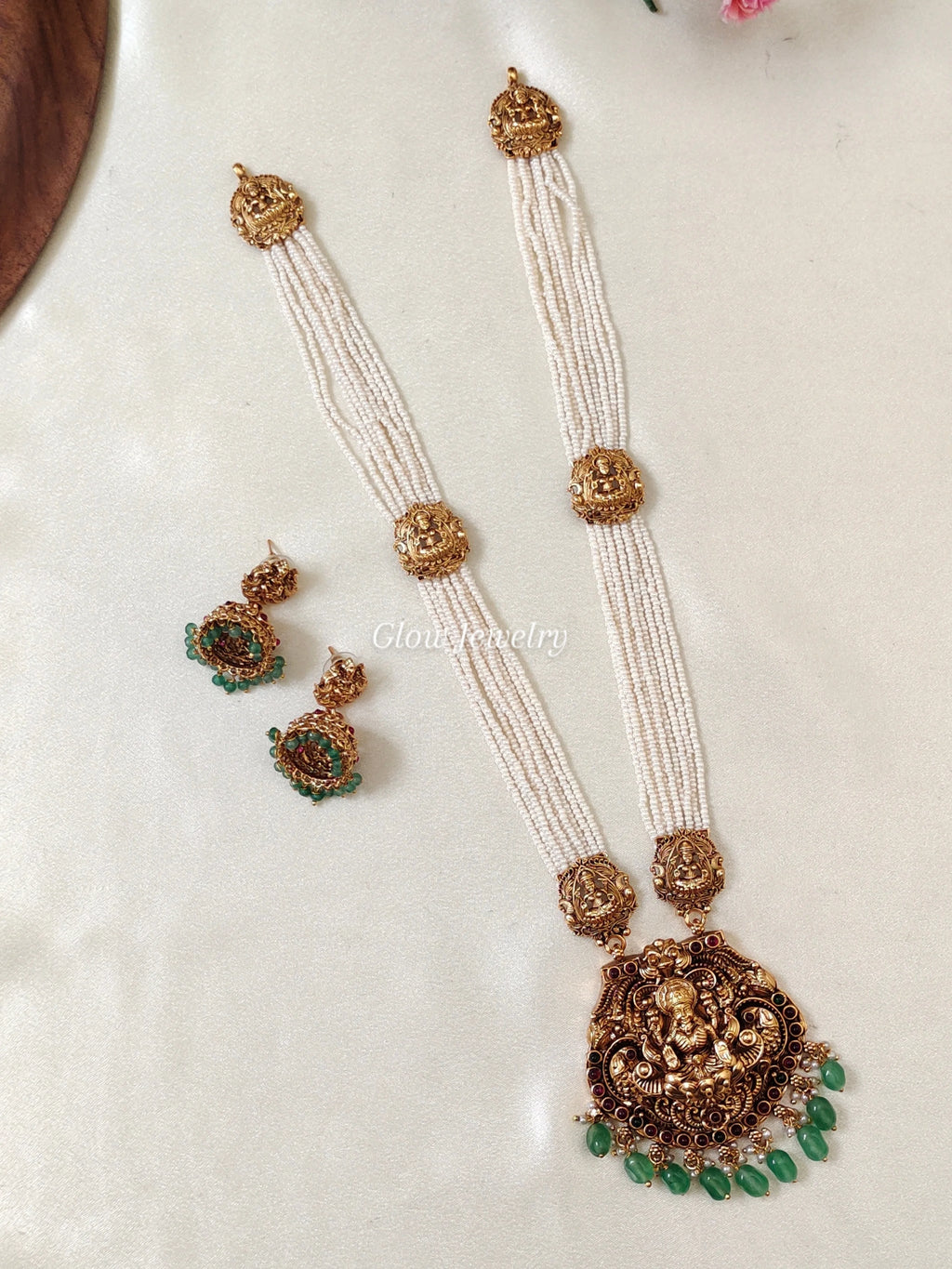 Premium Quality White Sugar Beads Lakshmi Haram