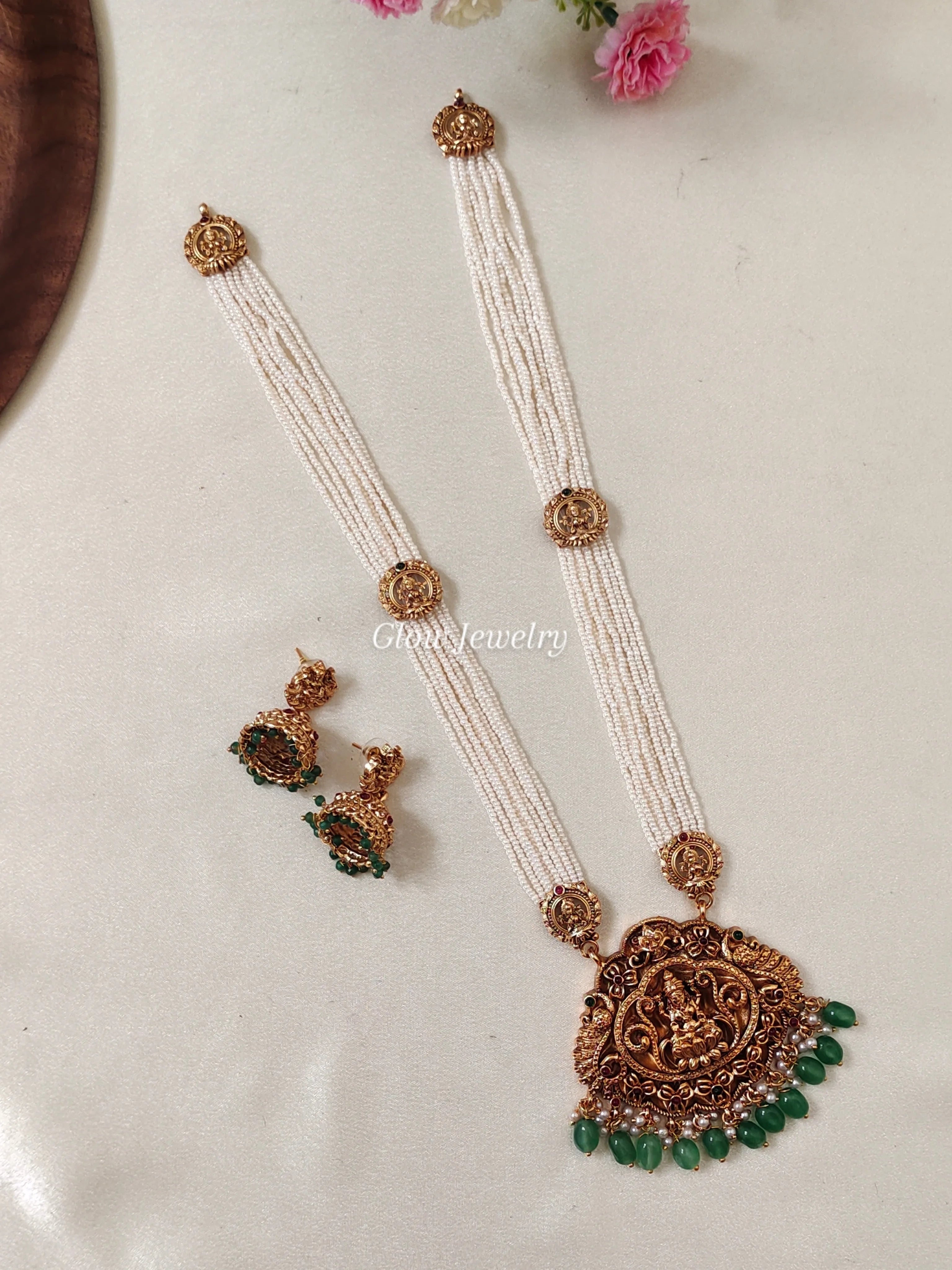 Premium Quality White Sugar Beads Lakshmi Haram