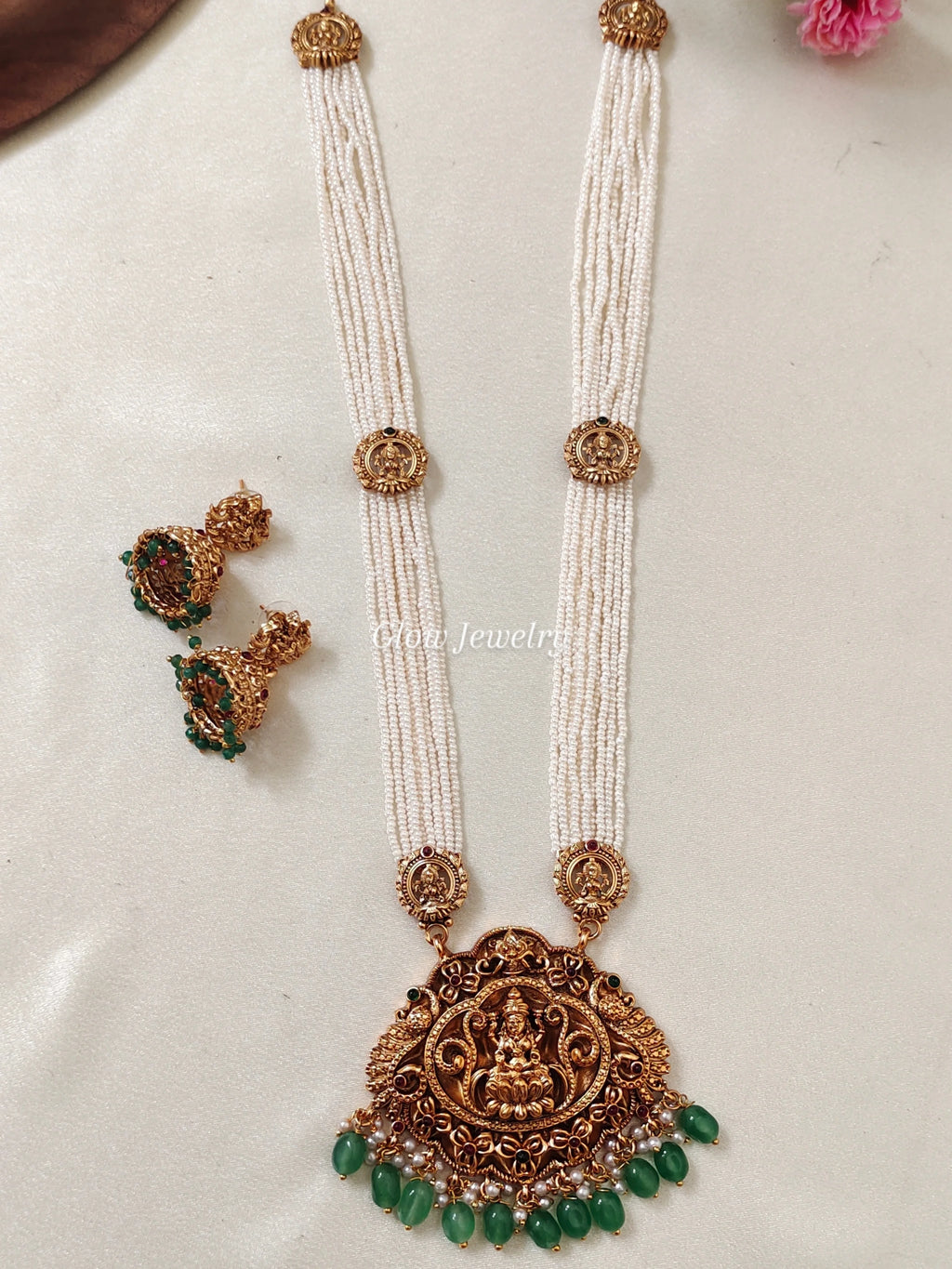 Premium Quality White Sugar Beads Lakshmi Haram
