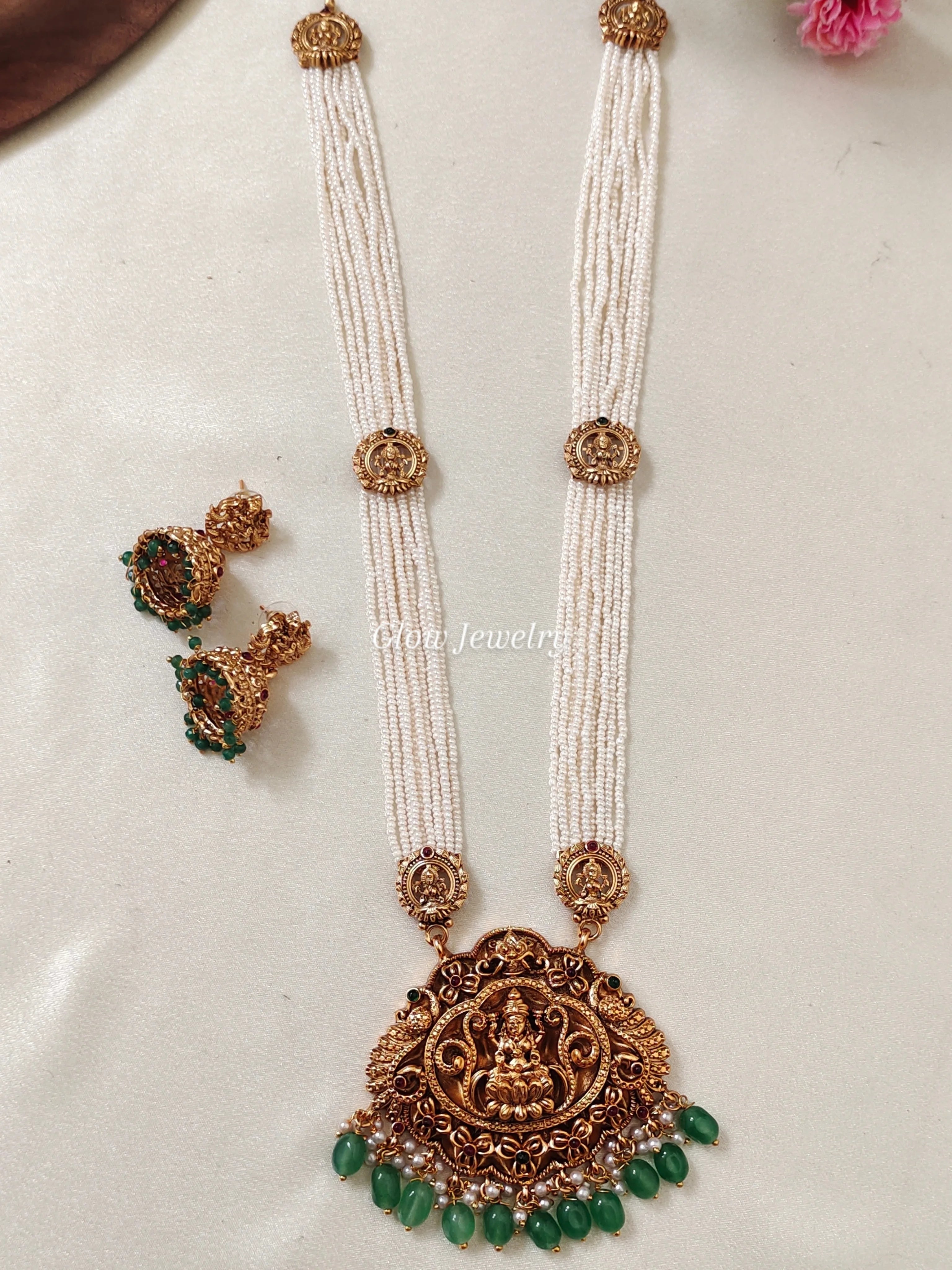 Premium Quality White Sugar Beads Lakshmi Haram