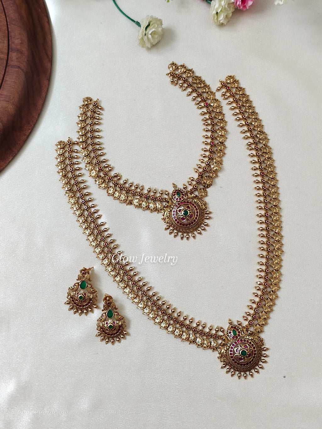 Premium Quality Gold Finish Coin Semi Bridal Set