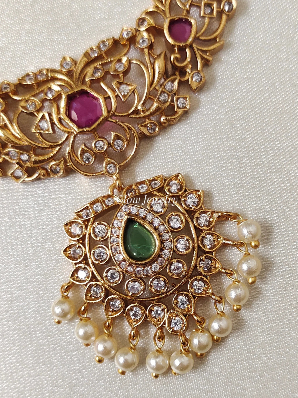 Premium Quality AD Stone Semi Bridal Set