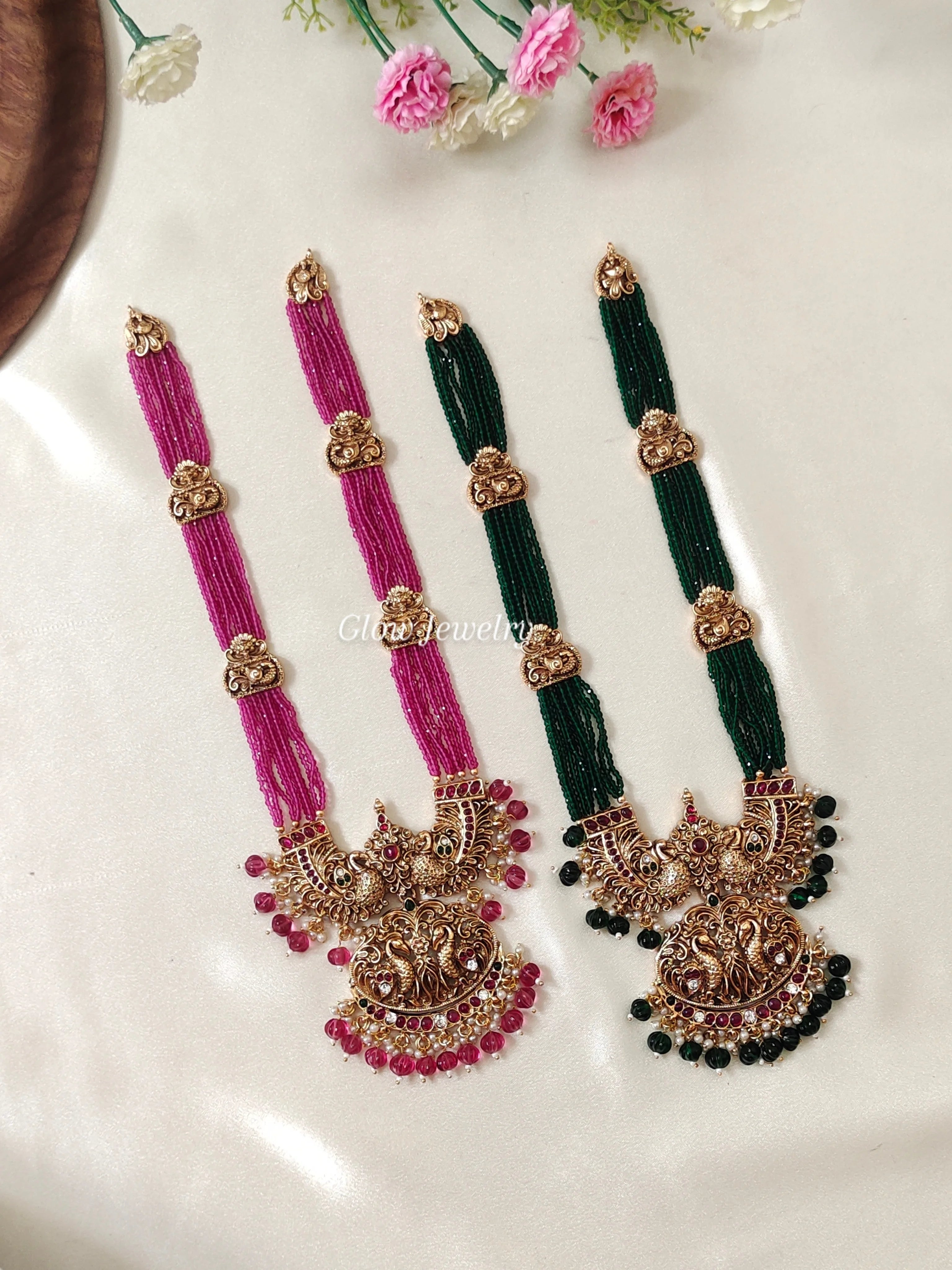 Premium Quality Sugar Beads Peacock Design Haram