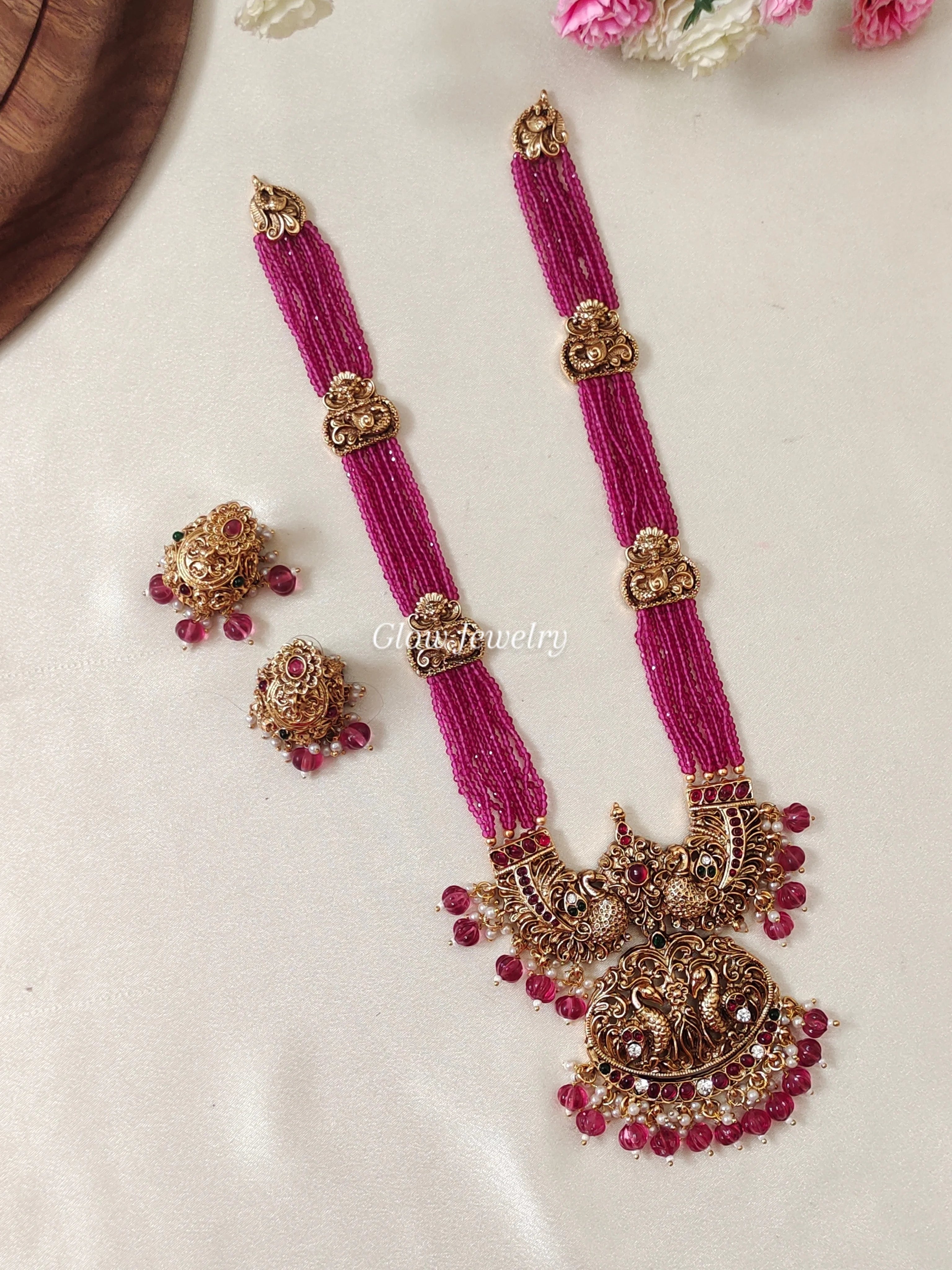 Premium Quality Sugar Beads Peacock Design Haram