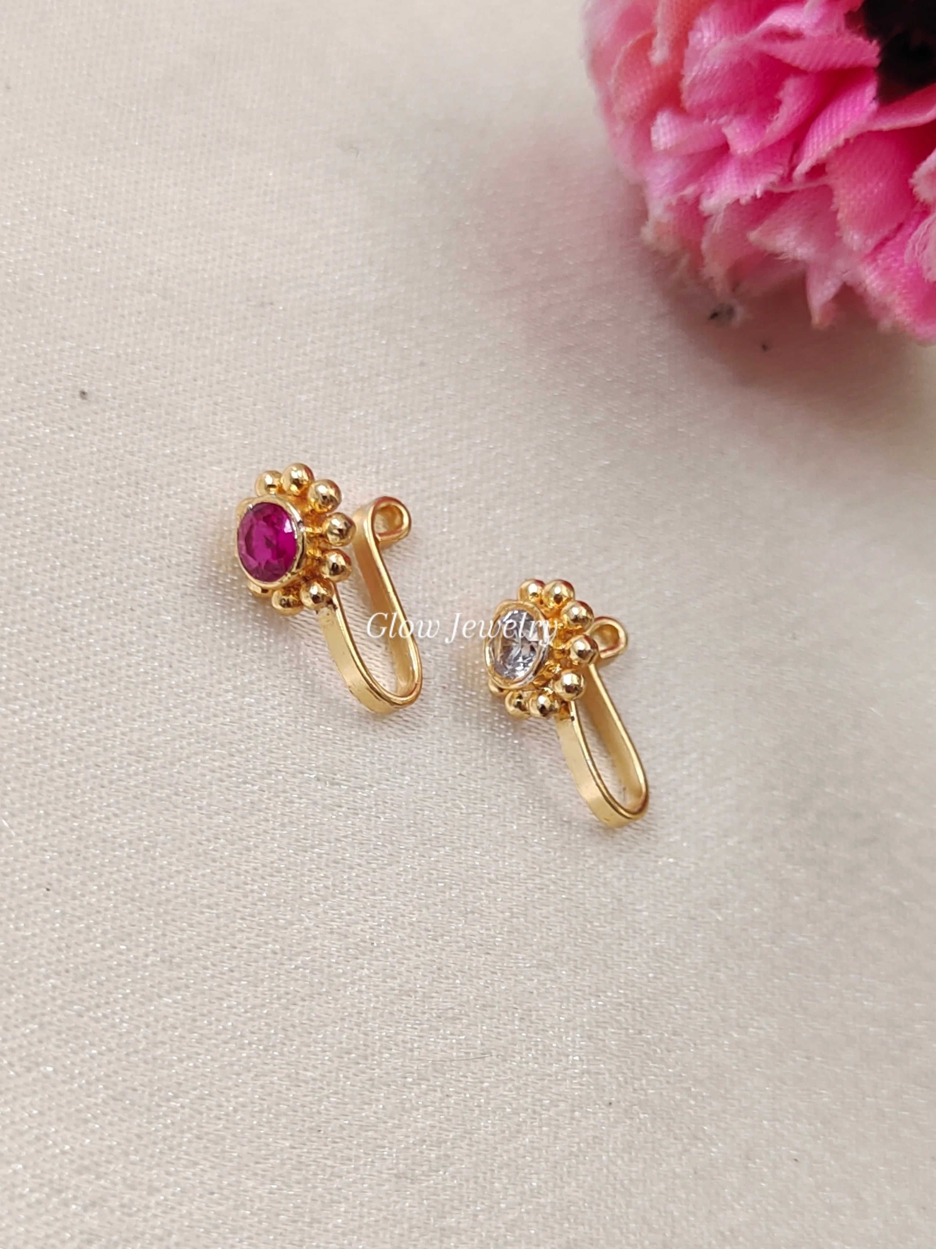 Premium Quality Gold Finish Kemp Nose pin