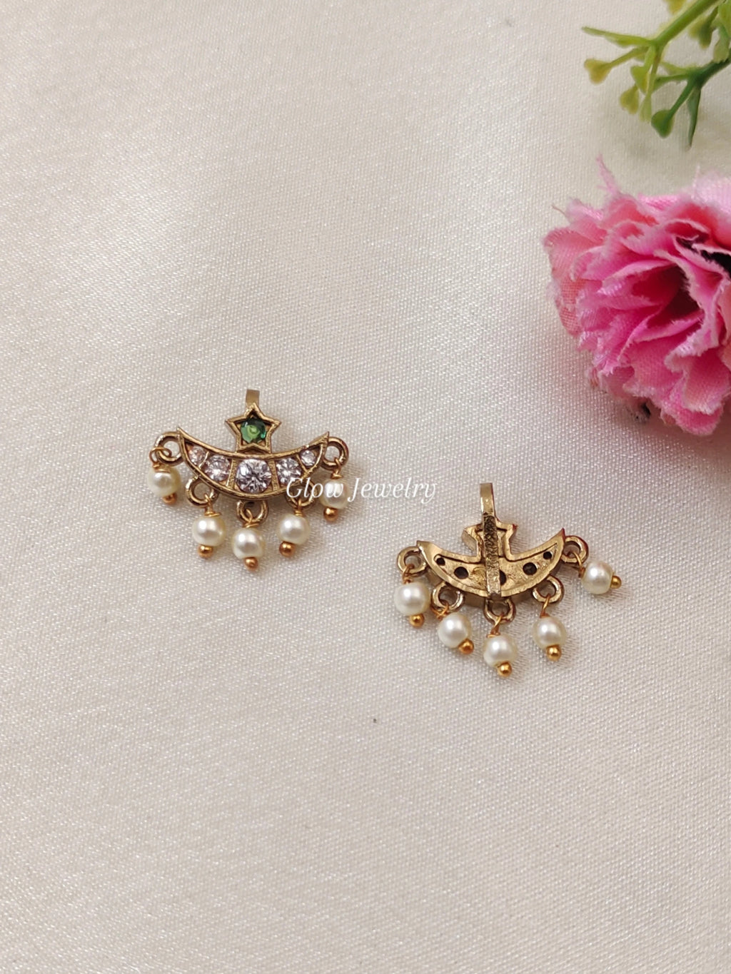 Premium Quality Half Moon AD Stone Bugudi