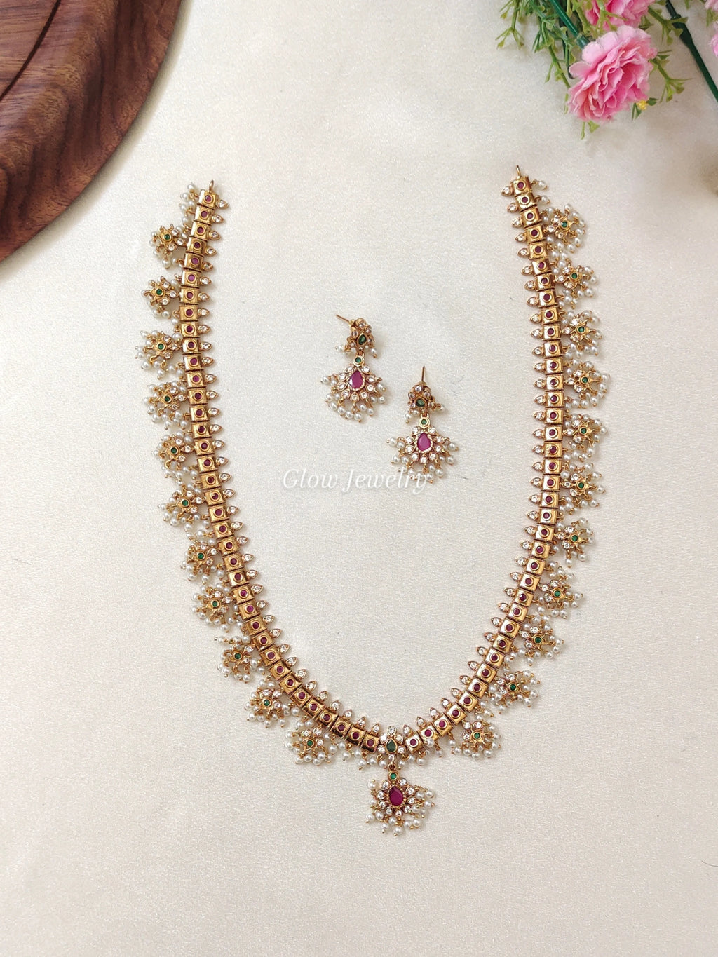 Premium Quality Gold Finish Guttapusalu Haram