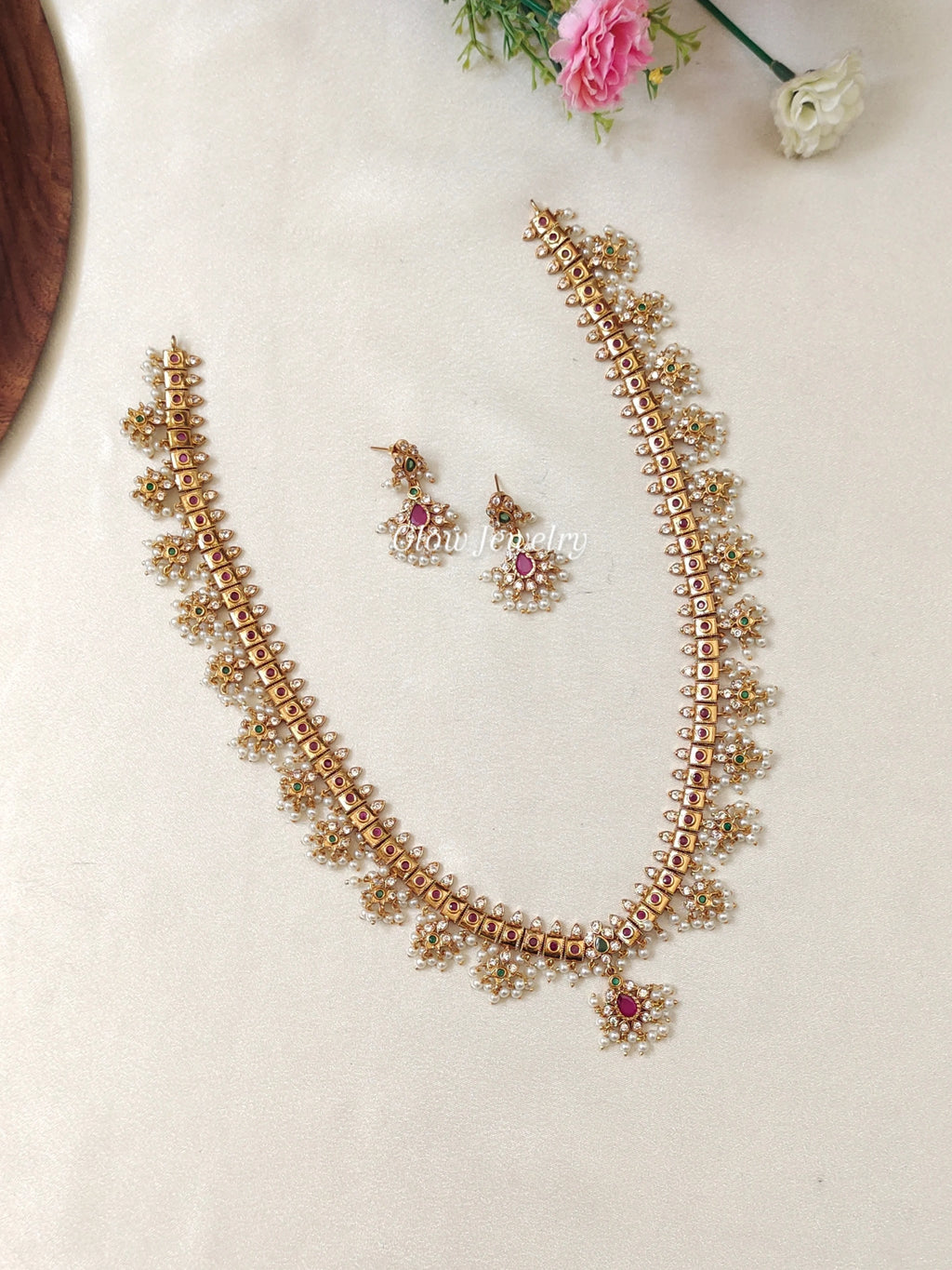 Premium Quality Gold Finish Guttapusalu Haram