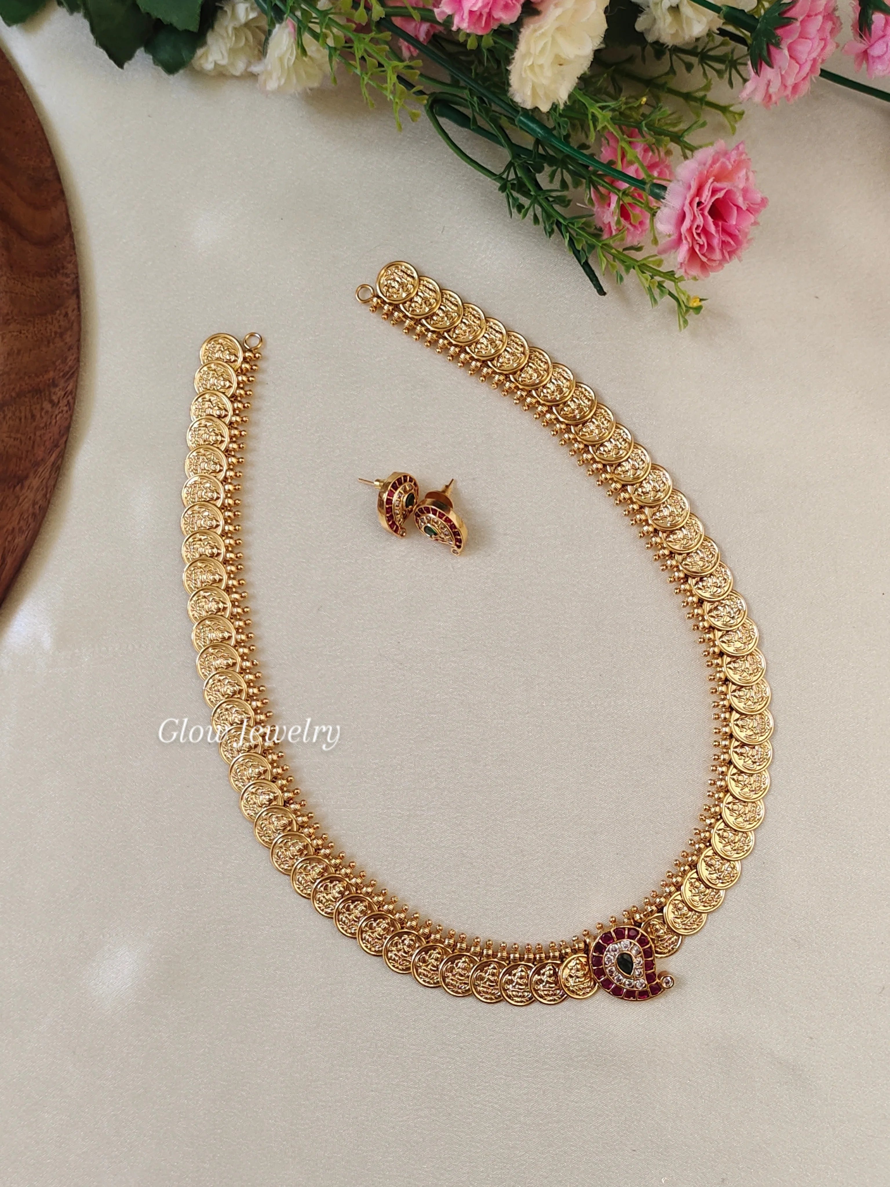Premium Quality Lakshmi Kasu Haram with Mango Pendant