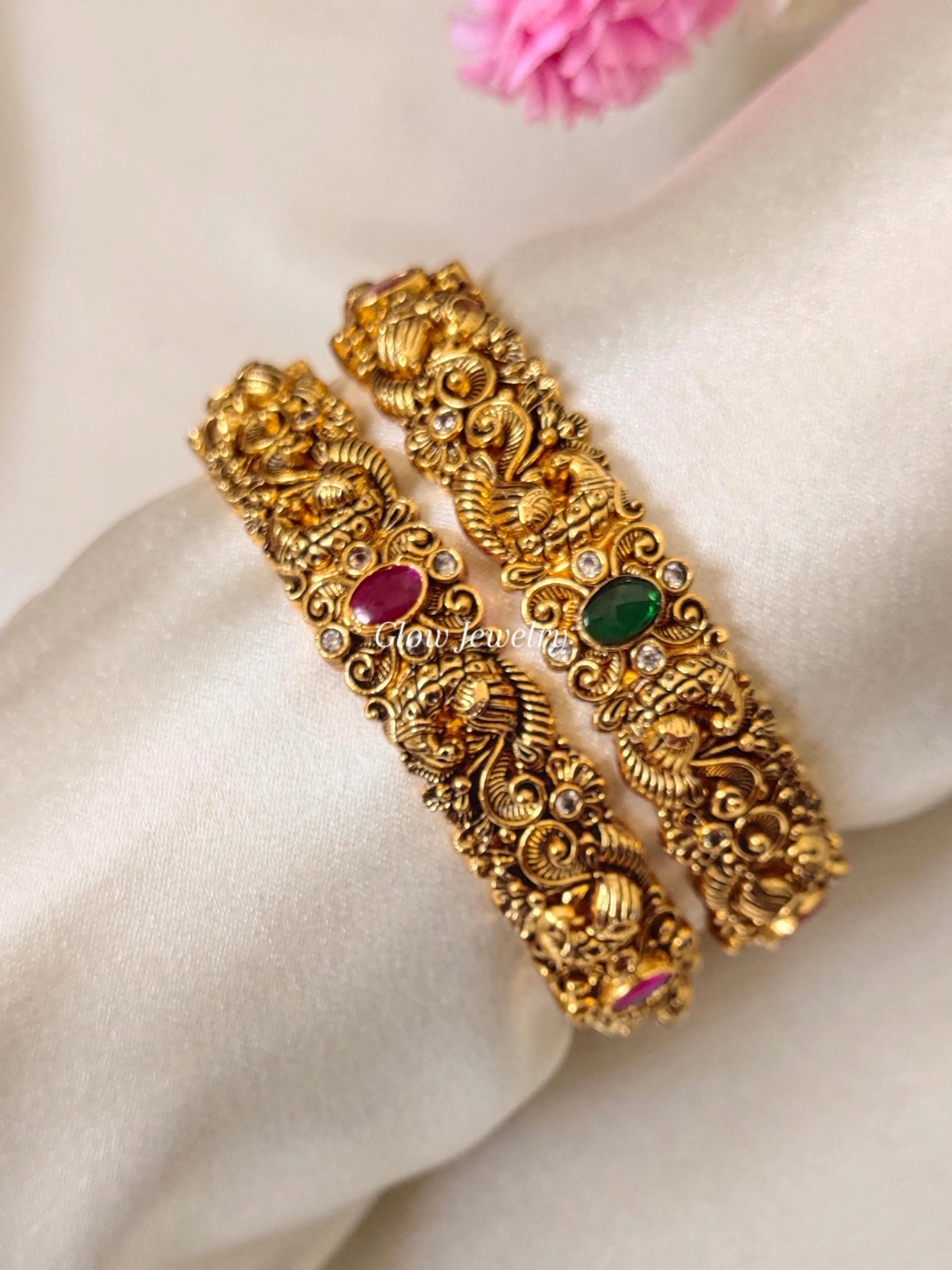 Premium Quality Antique Peacock Design Bangles