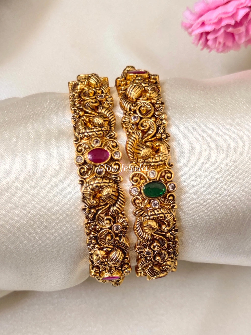 Premium Quality Antique Peacock Design Bangles
