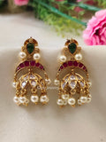 Premium Quality Gold Finish Kemp Stone Jumka