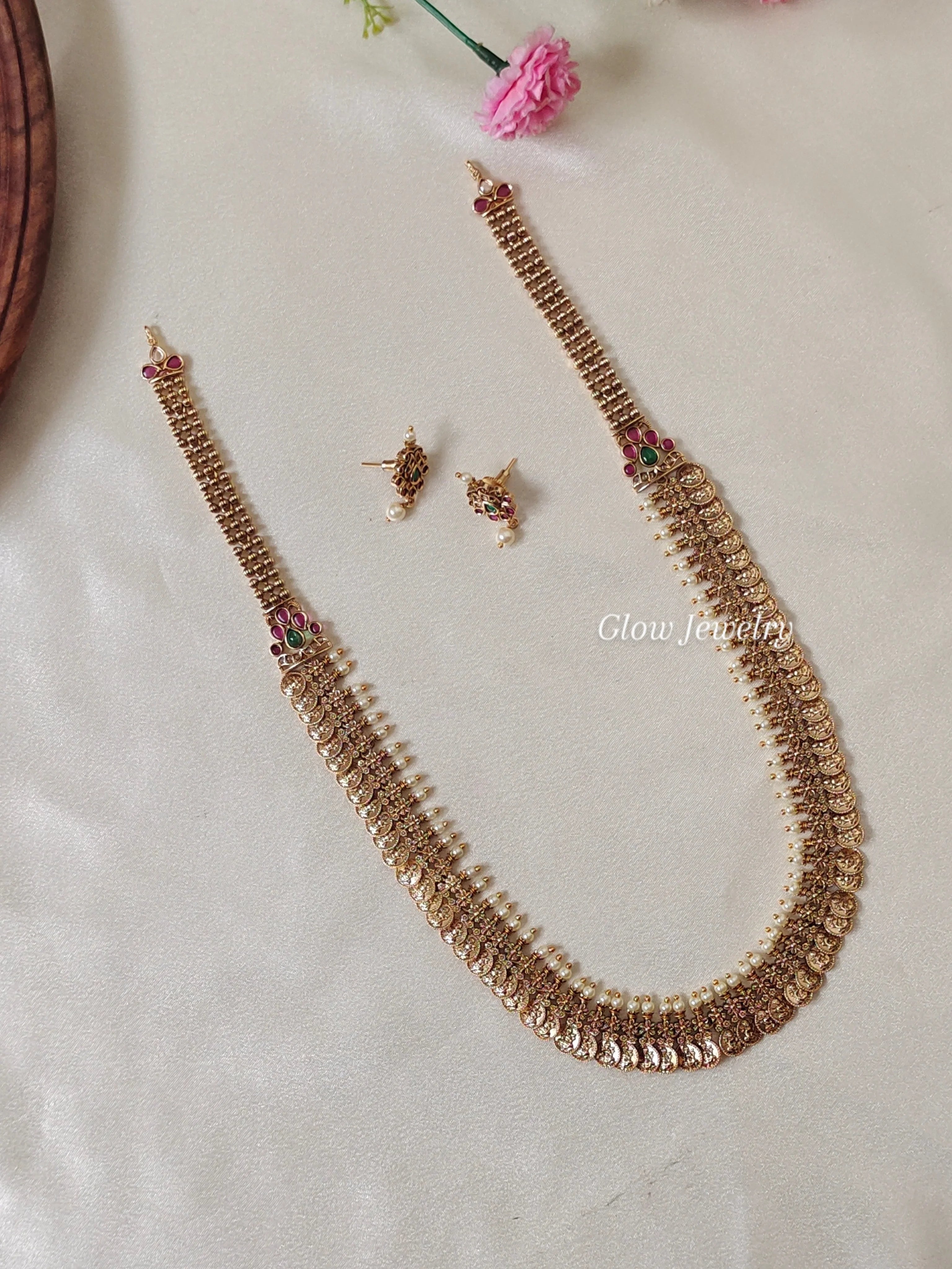 Premium Quality Gold Finish Lakshmi Kasu Haram