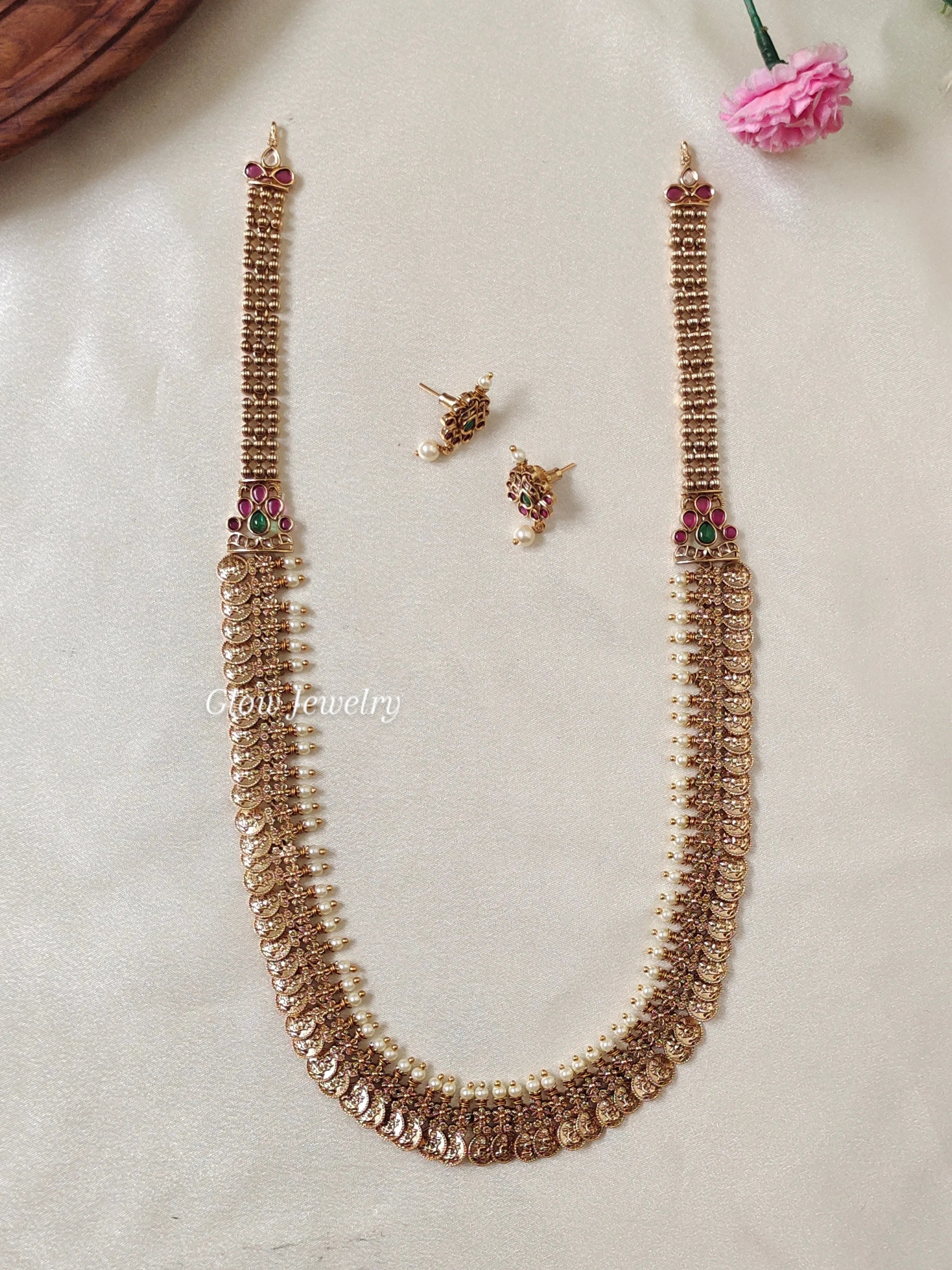 Premium Quality Gold Finish Lakshmi Kasu Haram