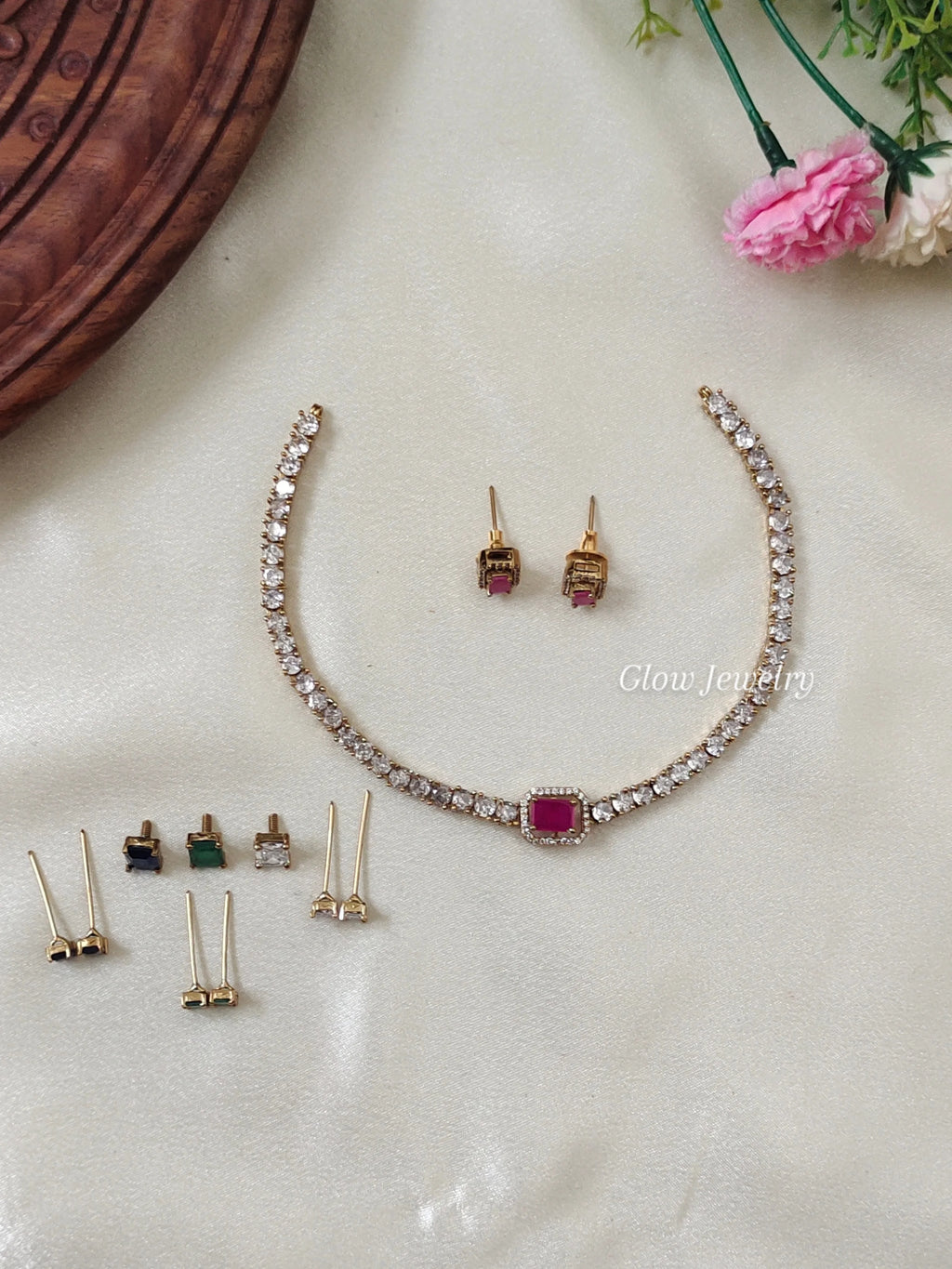 Premium Quality Interchangeable 4 in 1 AD Stone Necklace