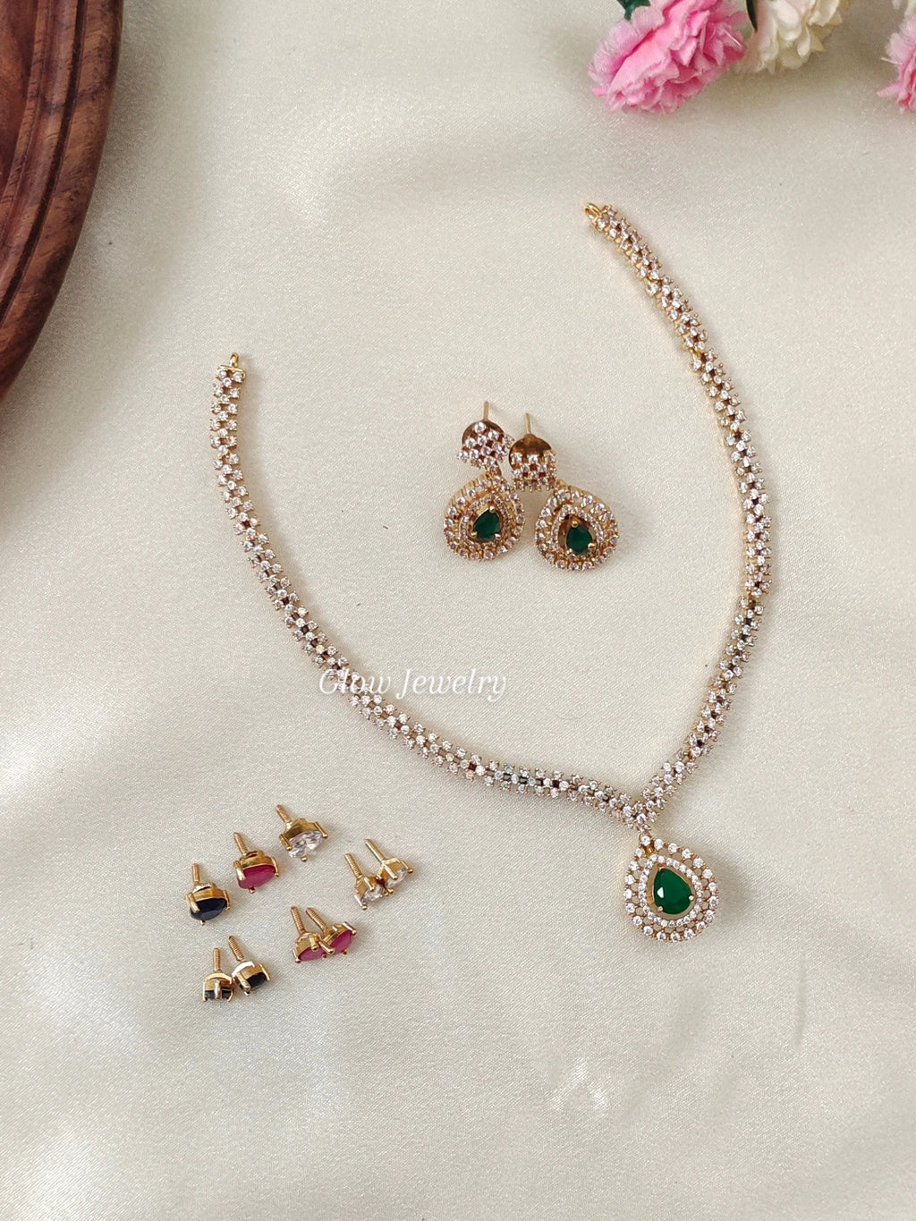 Premium Quality Interchangeable 4 in 1 AD Stone Necklace