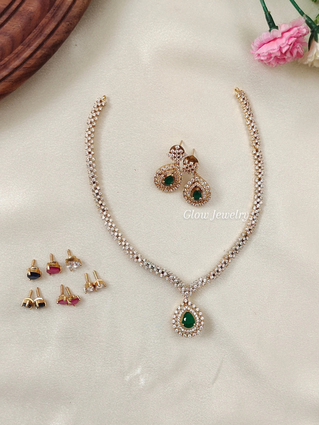 Premium Quality Interchangeable 4 in 1 AD Stone Necklace