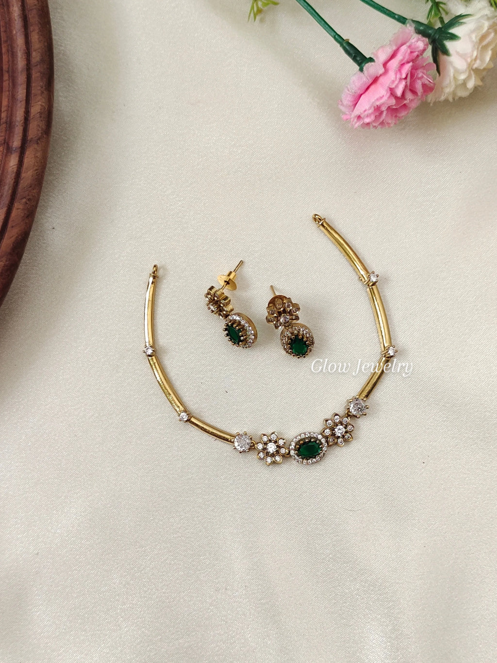 Premium Quality AD Stone Hasli Necklace