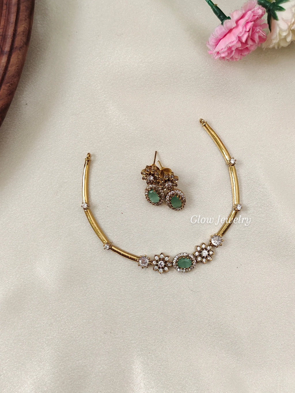 Premium Quality AD Stone Hasli Necklace