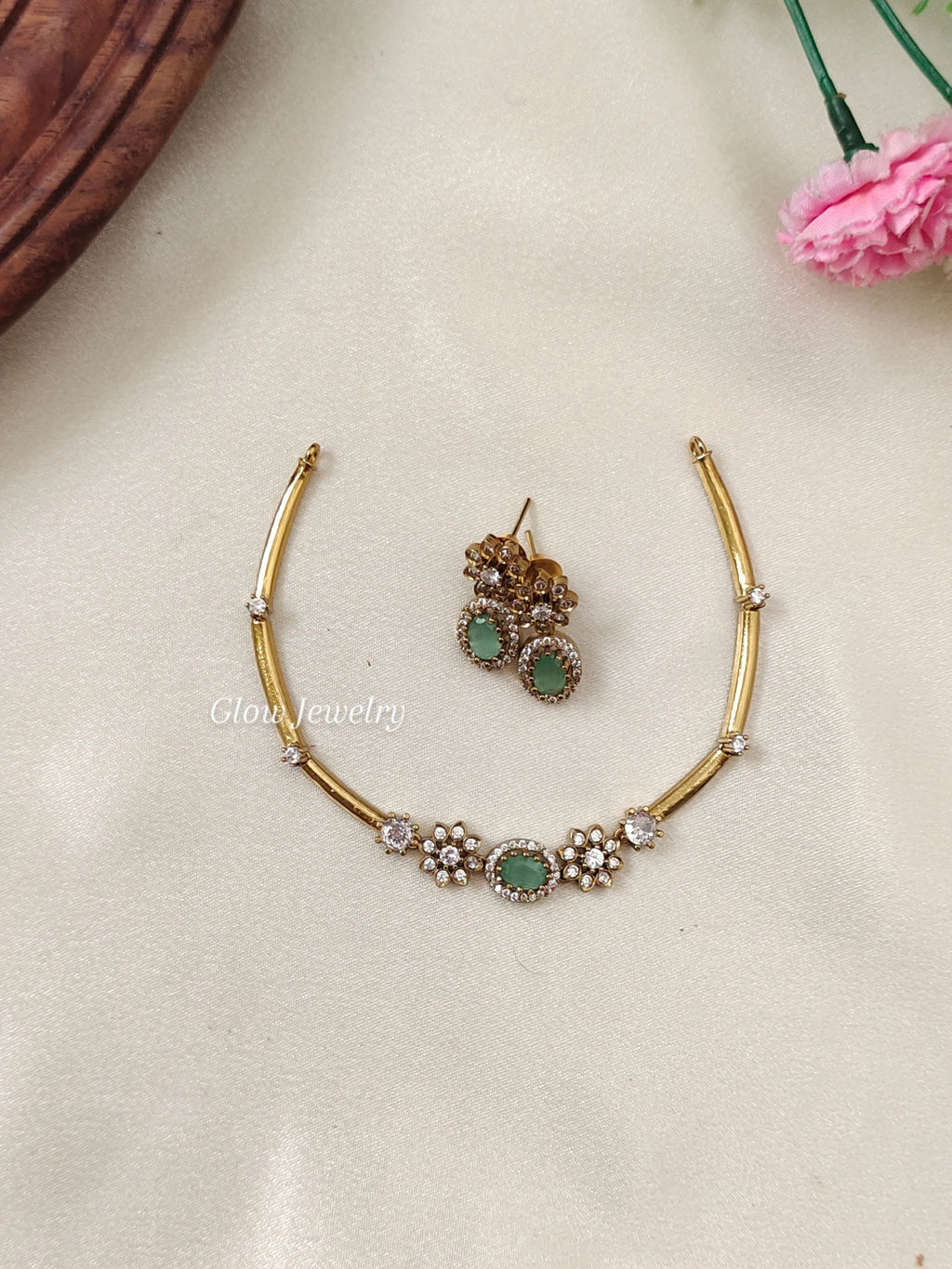 Premium Quality AD Stone Hasli Necklace