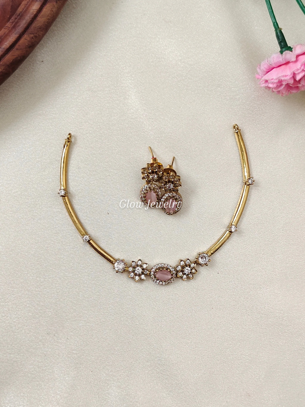 Premium Quality AD Stone Hasli Necklace