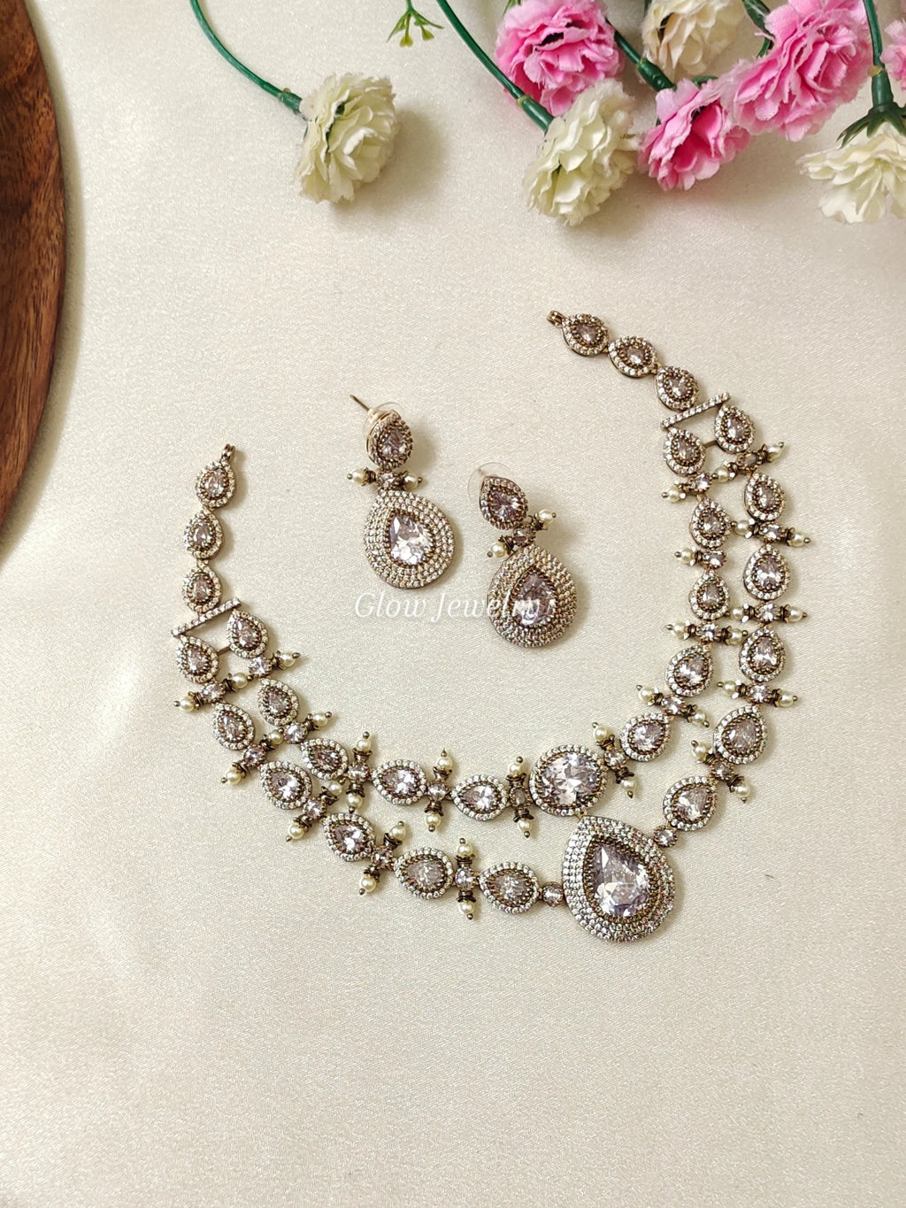 Premium Quality Bridal 2 Layer Victorian Necklace