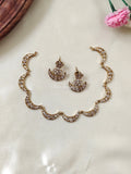 Premium Quality Half Moon AD Stone Necklace